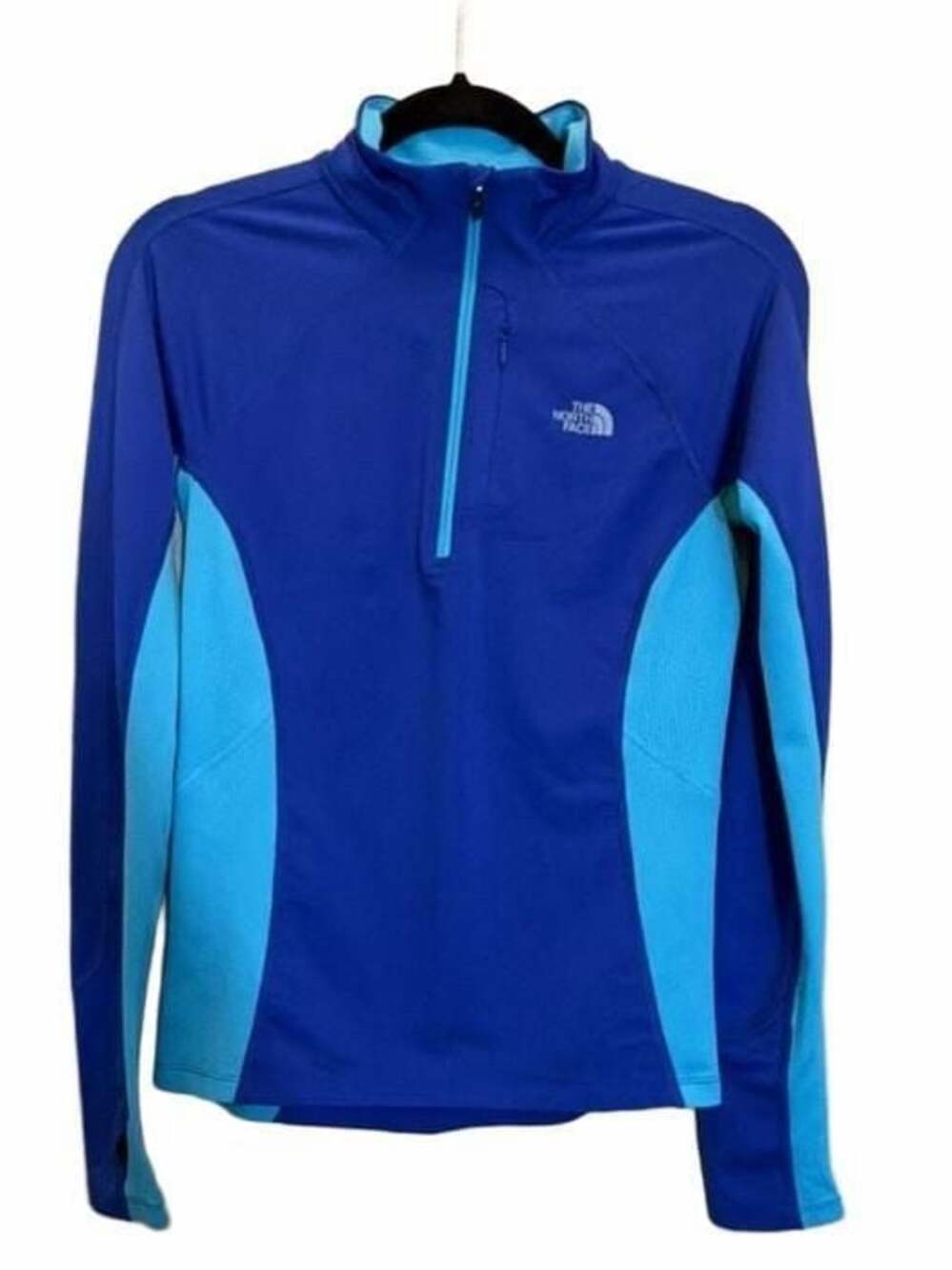The North Face Women's Blue & Light Blue Quarter Zip Pullover Athletic Jacket